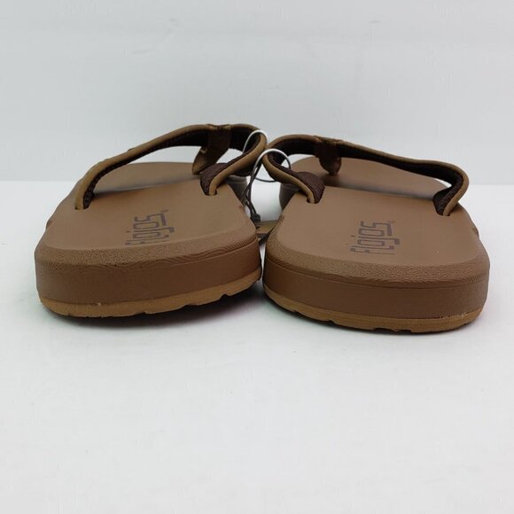 NEW Flojos Mens Size 9 Tan Slip On Cushion Comfort Thong Flip Flop Sandals main image 8